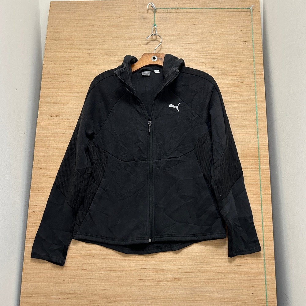 Puma Mens Black Full Zip Hoodie Athletic Training Jacket Size Medium 7767